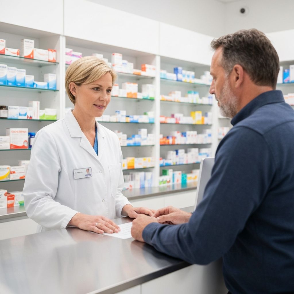 Licensed pharmacist helping customer at WellCare Pharmacy - Best pharmacy near you